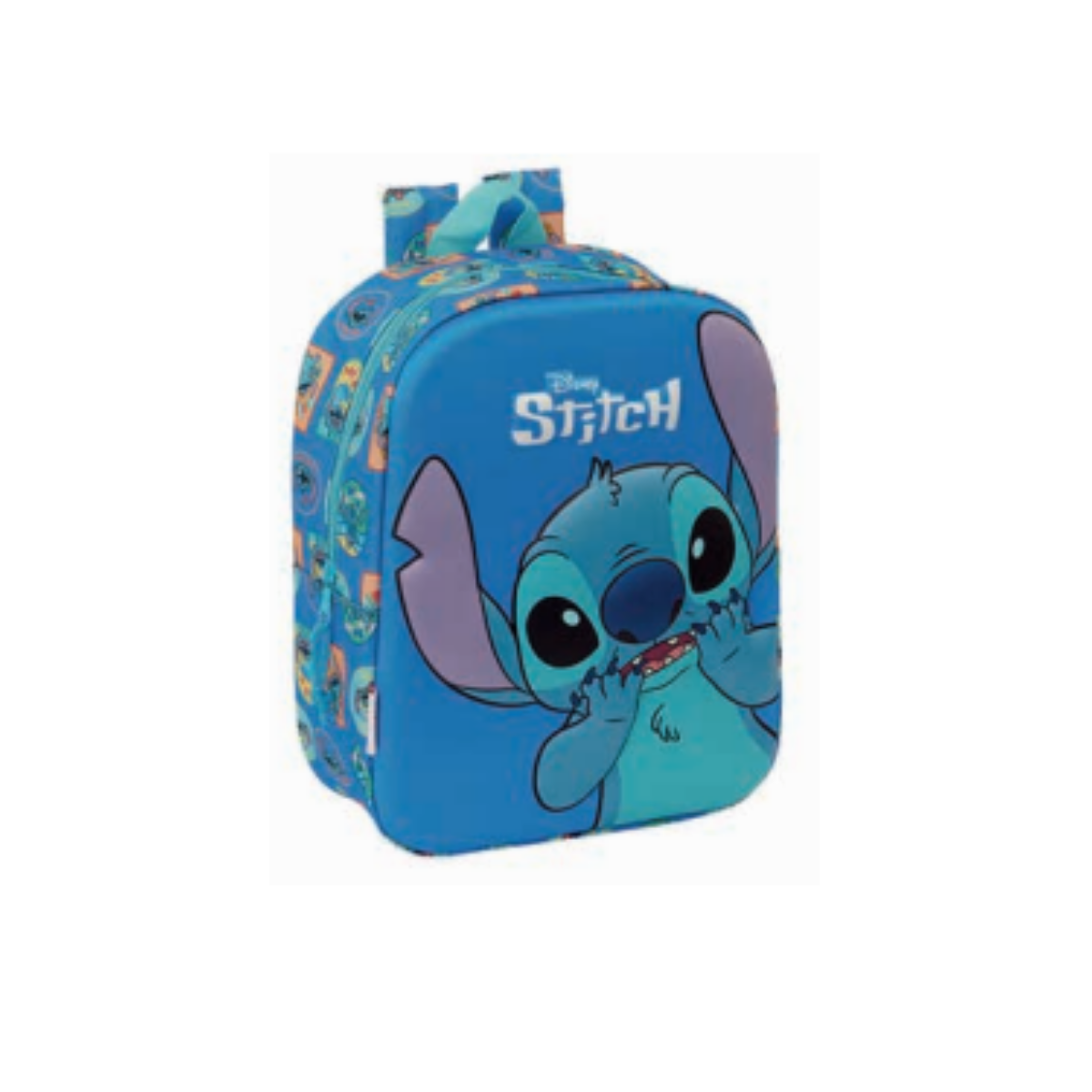 Mochila Infantil Stitch Mini – Close-Up Azul (Pré-escolar)