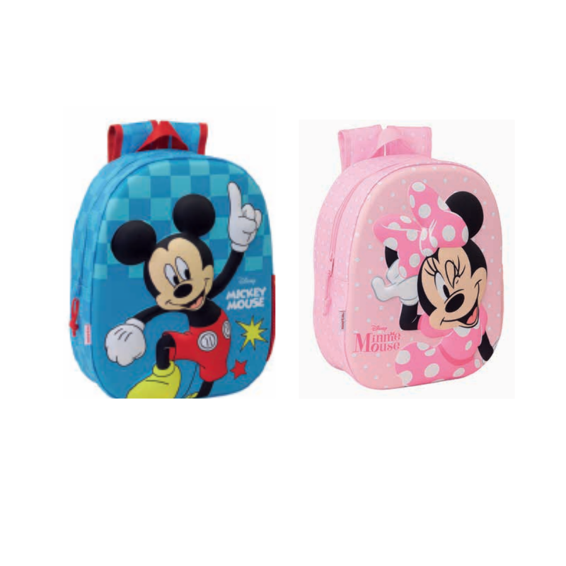 Mochila Infantil Disney 3D – Mickey & Minnie (Pré-escolar)