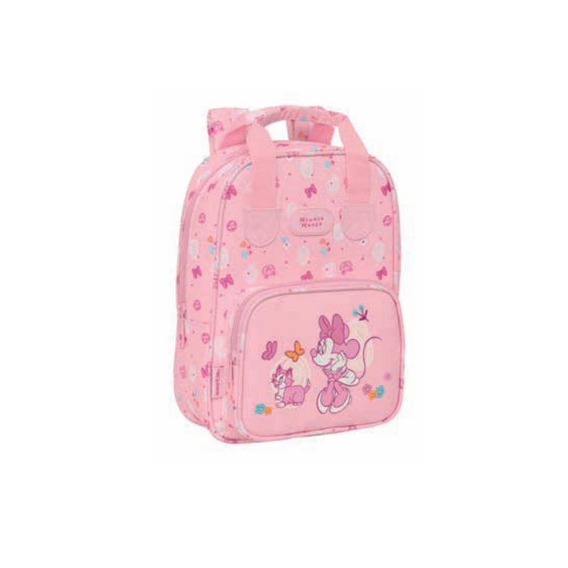 Mochila Infantil Minnie Mouse Rosa – Compatível com Carro Safta (Pré-escolar)