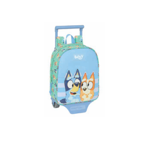 Mochila Bluey Infantil – Adaptável a Carro ou Mochila + Carro (trolley removível)