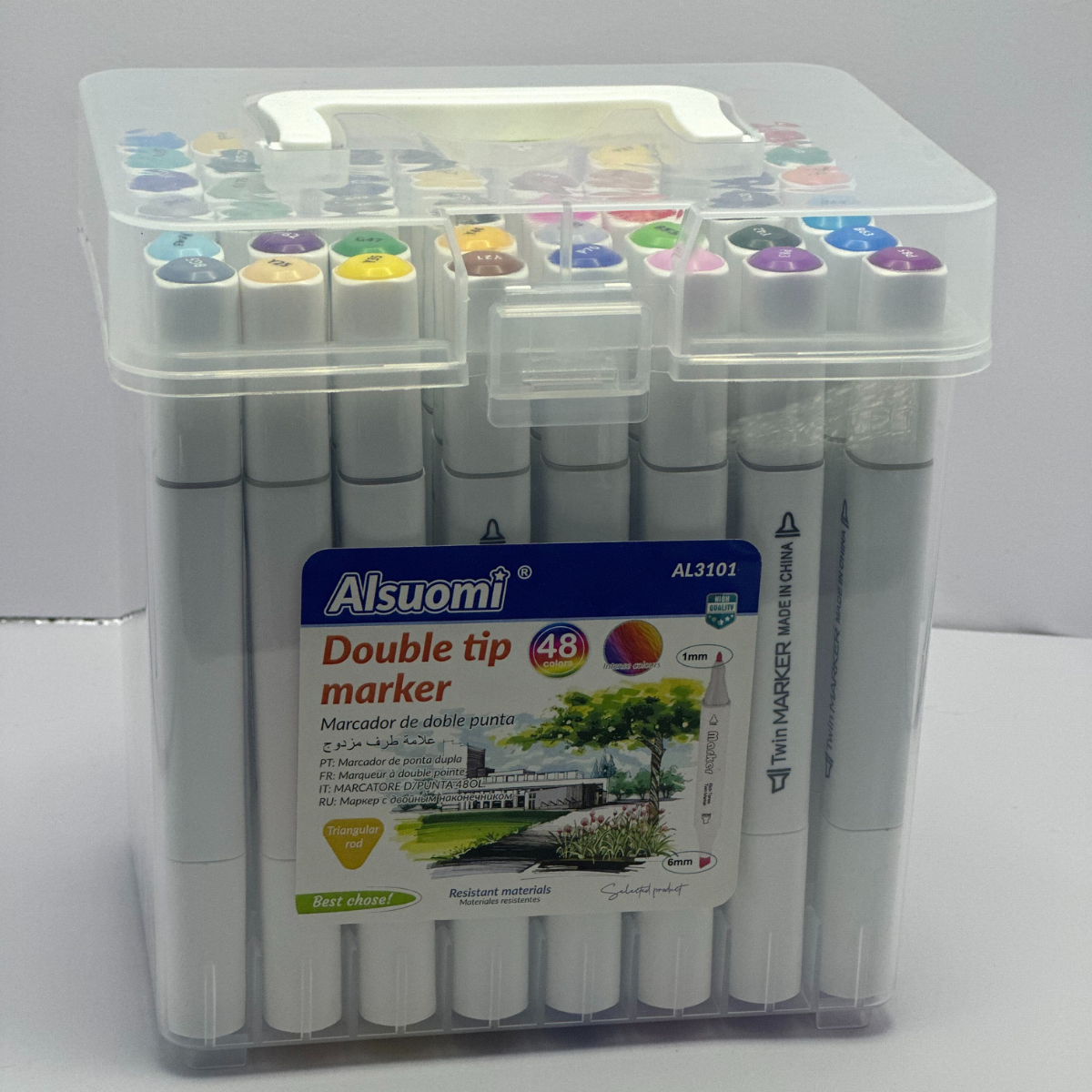 Alsuomi – Marcadores Álcool Dupla Ponta (24 · 36 · 48 · 60 cores) - Image 6