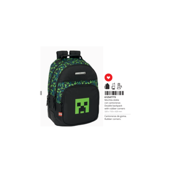 Mochila Dupla Minecraft Creeper – TNT Collection