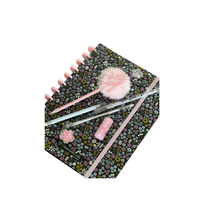 Caderno EcoSmart A4 Floral com Discos Removíveis