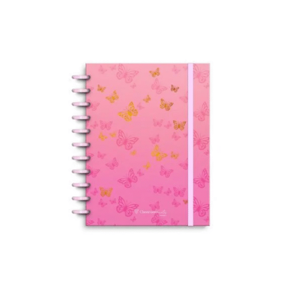 Caderno EcoSmart A4 Borboletas Rosa