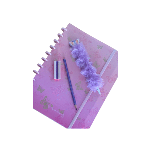 Caderno EcoSmart A4 Borboletas Rosa
