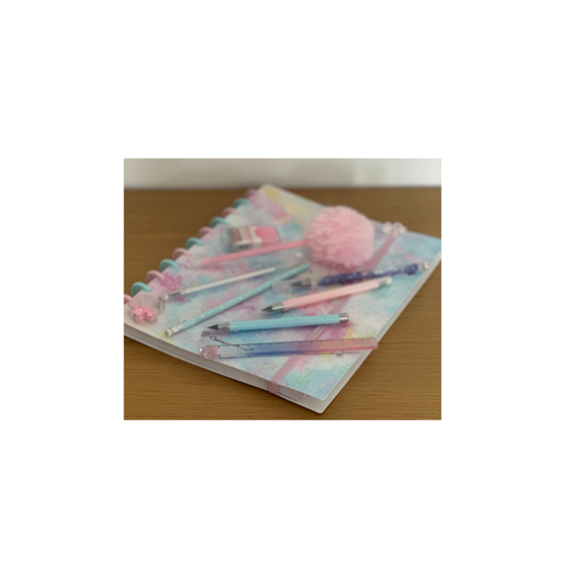 Caderno EcoSmart A4 Estrelas Pastel