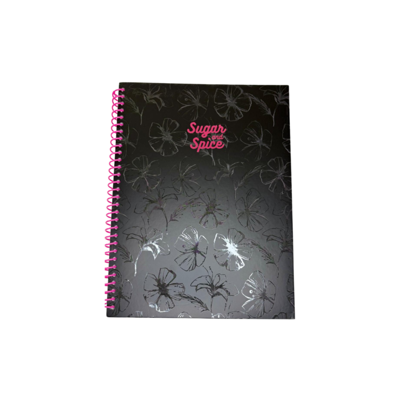 Caderno Espiral Sugar and Spice Preto – A4 – 80 Folhas Pautado