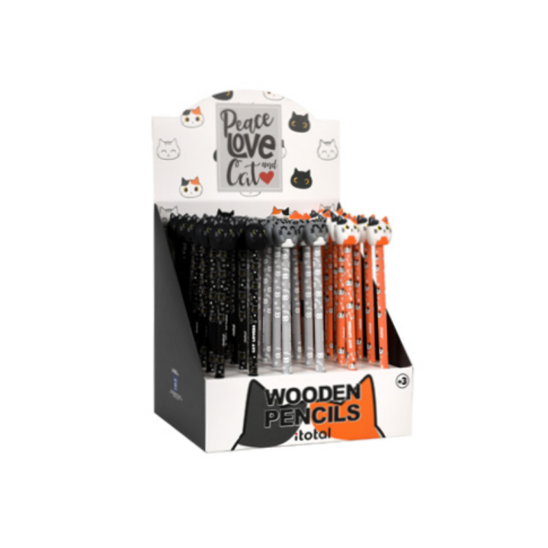 Lápis Cat Lovers 3D Preto - Image 2
