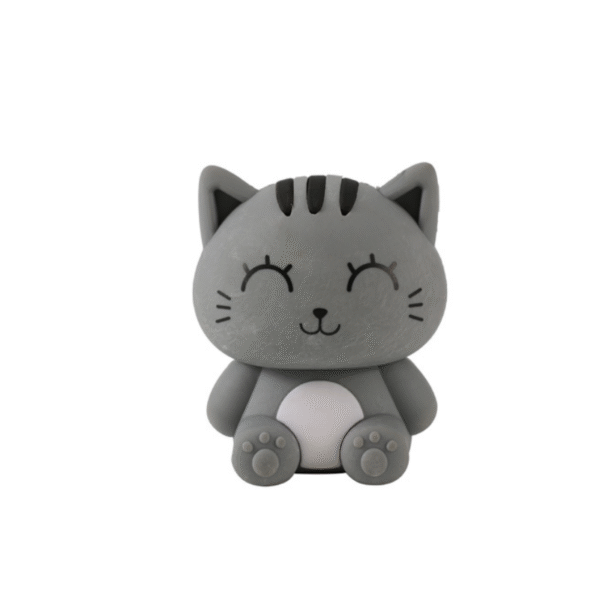 51 Borracha 3D Puzzle Gato Cinza