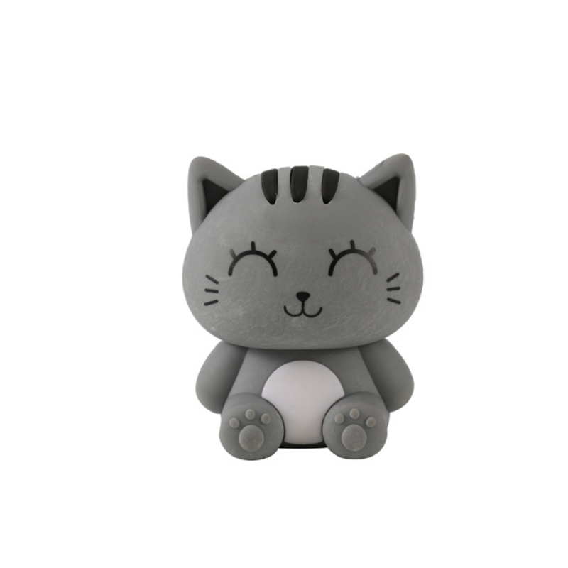Borracha 3D Puzzle Gato Cinza