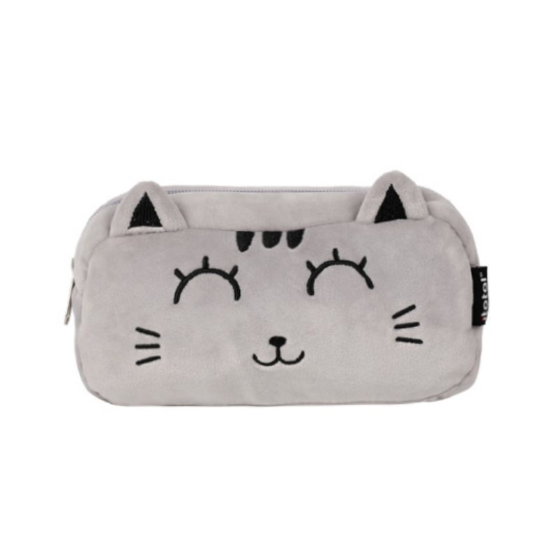 Estojo Peluche iTotal Gato Cinza