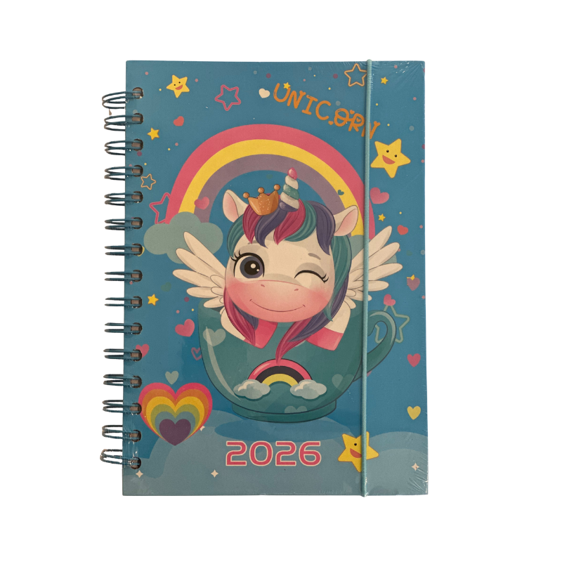 Agenda Diária 2026 – Unicórnio Arco-Íris