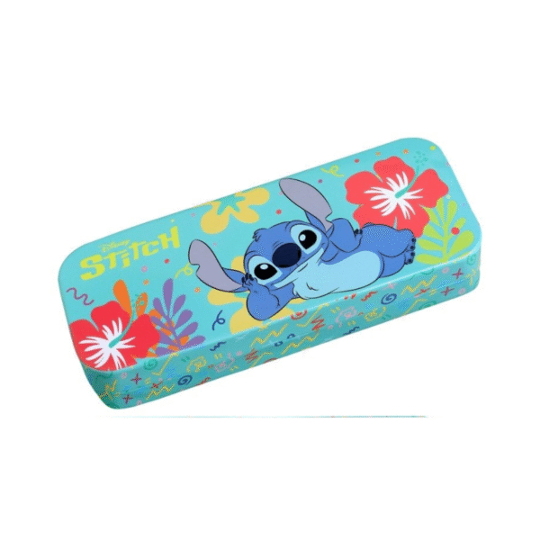 Estojo Metálico Triplo de Maquiagem Stitch